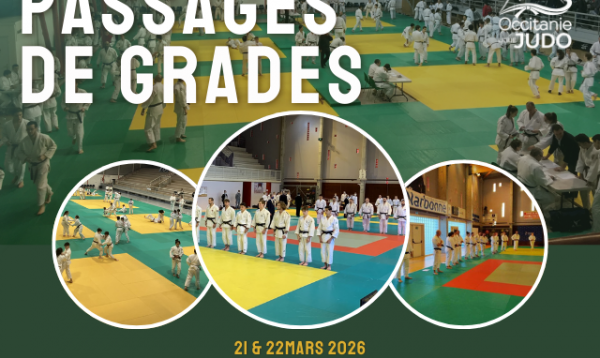 Horaires Passages de Grades 21 et 22 mars 2026
